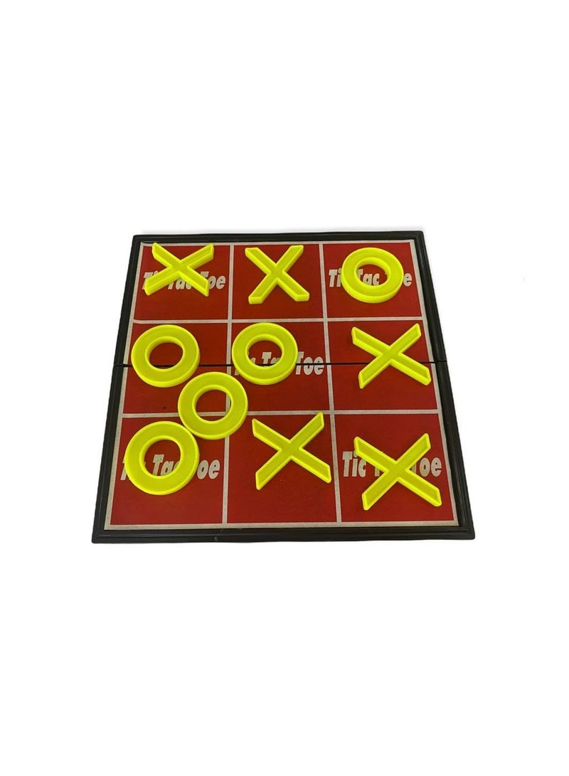 Tic Tac Toe Plastic Foldable Colourful Board Games - Image 1