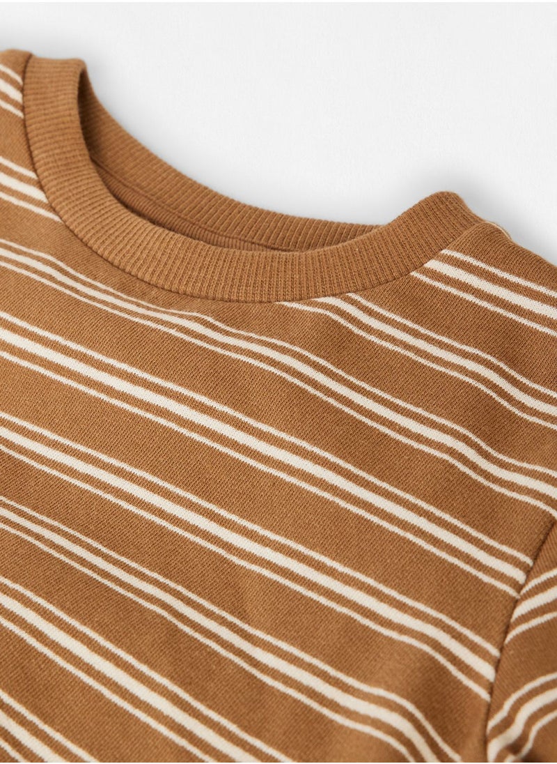 NAME IT - Kids Stripe Long Sleeve Sweatshirt - Image 1