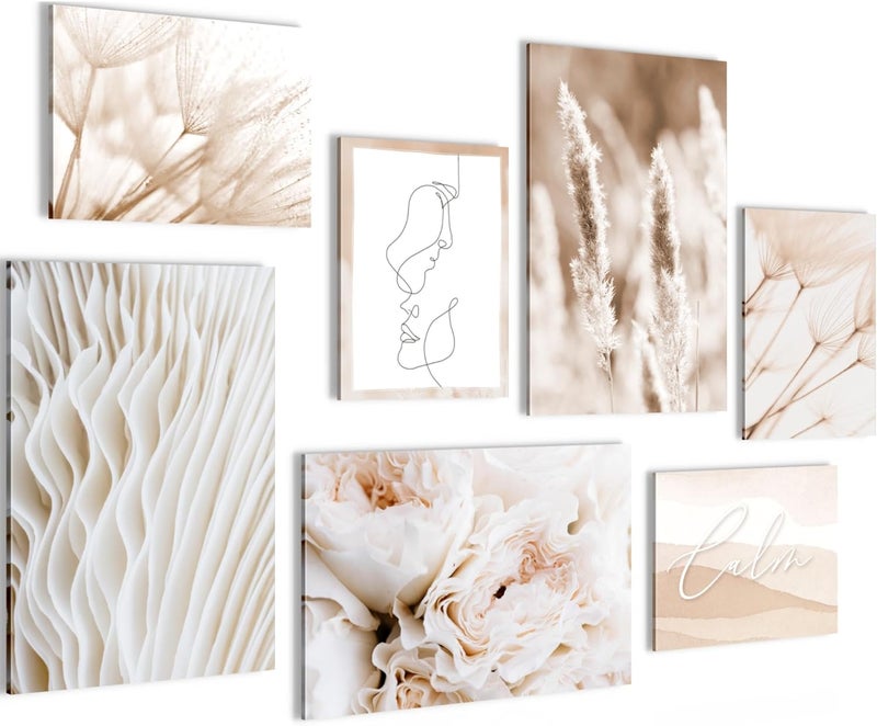 Novart Boho Pampas Grass Wall Picture Set - Image 1