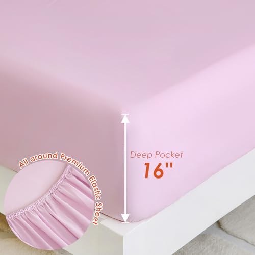 Homilay Toddler Size Light Pink Comforter Set for Kids, Toddler, Boys&Girls, 4 Pieces Bed-in-a-Bag Bedding Set, All Season Ultra Soft Oeko TEX Sheets Set with Comforter, (Cute Rabbit) - Image 5