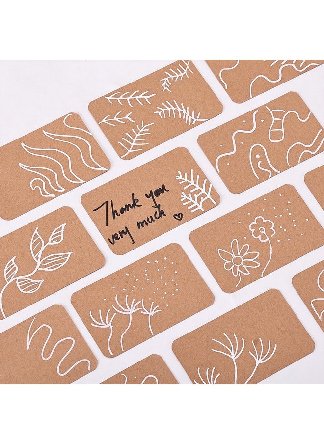 Mr. Pen - Kraft Mini Note Cards 3.5”X2.1” 100 Pack Blank Business Cards Small Note Cards Small Blank Cards Mini Blank Cards Small Notecards Business Cards Blank Kraft Paper Business Cards - Image 1