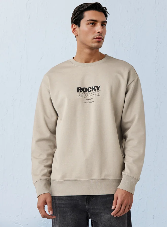 SP Characters Rocky Balboa Print Sweatshirt