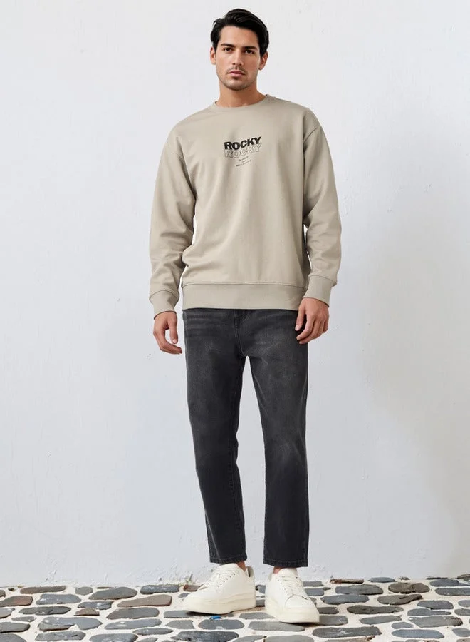 SP Characters Rocky Balboa Print Sweatshirt