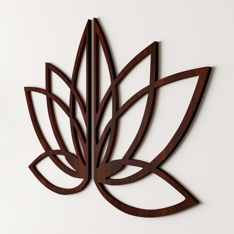 ماركتنا لوحة ديكور خشبية بتصميم زهرة الاوركيد بمقاس 70×51 سم - Image 3