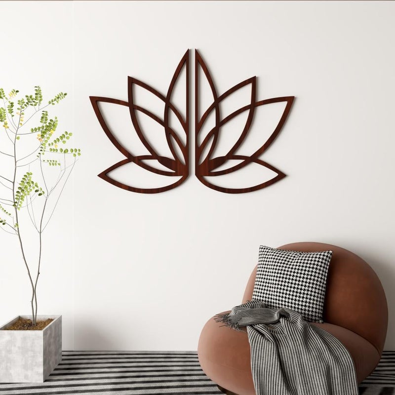 ماركتنا لوحة ديكور خشبية بتصميم زهرة الاوركيد بمقاس 70×51 سم - Image 1