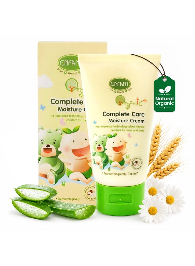 ENFANT Complete Care Moisture Cream - Organic Baby Diaper Rash & Dry Skin Formula 100ML, Newborn Moisturizer, Nappy Rash Relief, Fragrance Free, Paraben Free, Sensitive Skin, Safe from Birth