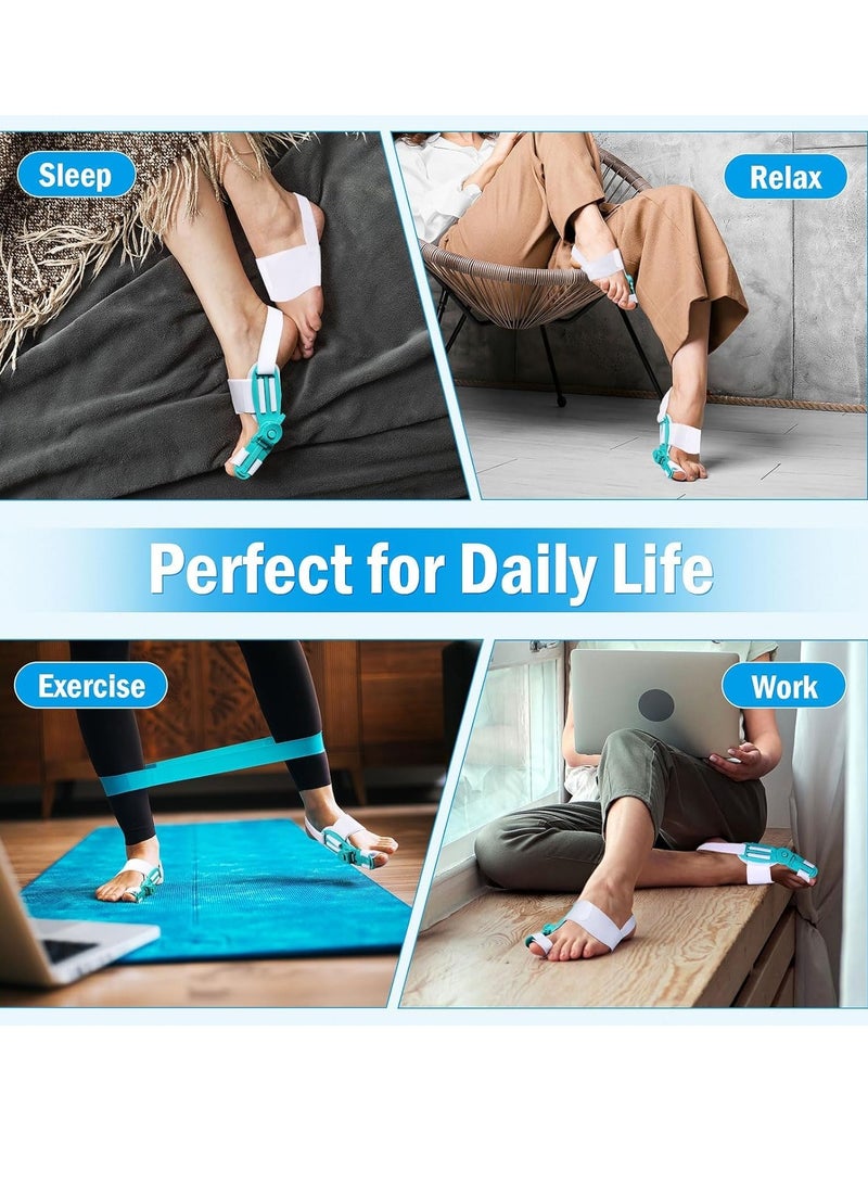 Bunion Corrector for Women & Men, Big Toe Adjustable Knob Bunion Splint for Bunion Relief, Orthopedic Toe Straightener with Anti-slip Heel Strap, Suitable for Left and Right Feet