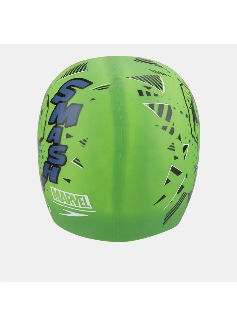 speedo Kids' Marvel Hulk Junior Slogan Swimming Cap