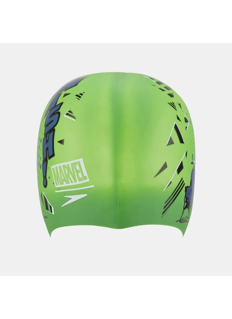 speedo Kids' Marvel Hulk Junior Slogan Swimming Cap