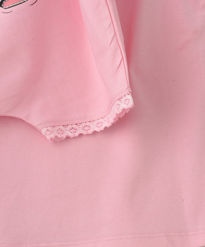 Jelliene PINK T-SHIRT WITH PRINT DREAM IT THEN DO IT - Image 4