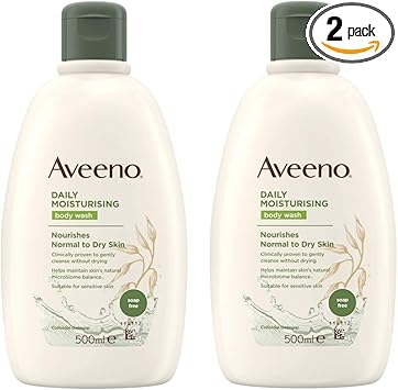 Multibuy 2x Aveeno Body Wash for Dry and Sensitive Skin 500ml