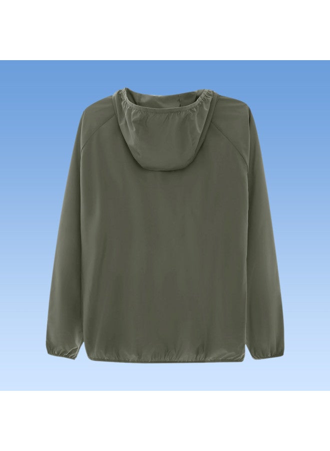 كاميل سترة واقية من الشمس باللون الأبيض البارد 25 واقي شمسي صيفي للملابس الرياضية الخفيفة ملابس خارجية قابلة للتنفس للنساء والرجال ملابس واقية من الشمس - Image 3