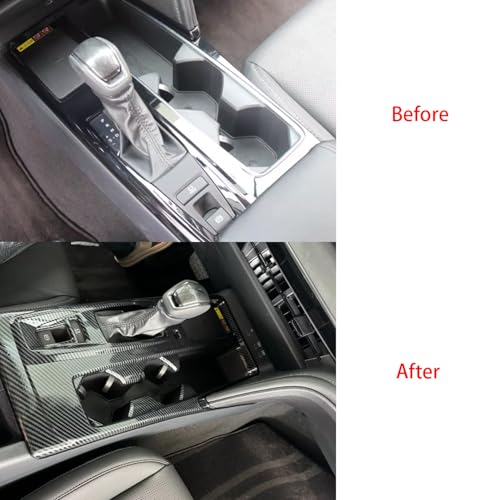 Hyorabyn Carbon Fiber Style Interior Gear Shift Panel Frame Cover Car Accessories for Toyota Camry 2025 2026 Central Consoles Shift Boots Knobs Cover （ Not for SE Model - Image 2