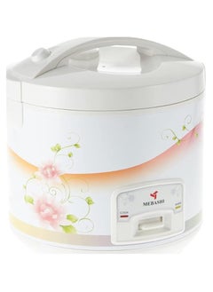 ميباشي طباخة أرز كهربائية MEBASHI RC718 بسعة 1.8 لتر ومزايا فاخرة ووعاء داخلي غير لاصق - أبيض (RC718) (700 واط)  - Image 1