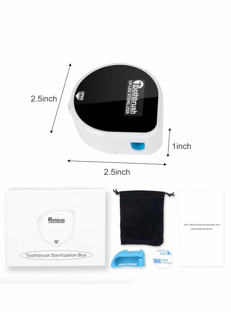 Excefore - UV Toothbrush sterilizer Case, Portable Tooth Brush Sterilizer with Cover - Image 1