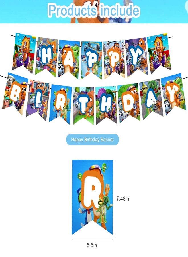 PINUO Go Dog Go Birthday Party Pack - Theme Decorations, Cupcake Toppers, Banner & 18 Balloons - Image 2