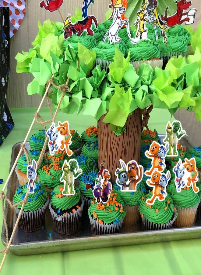PINUO Go Dog Go Birthday Party Pack - Theme Decorations, Cupcake Toppers, Banner & 18 Balloons - Image 5