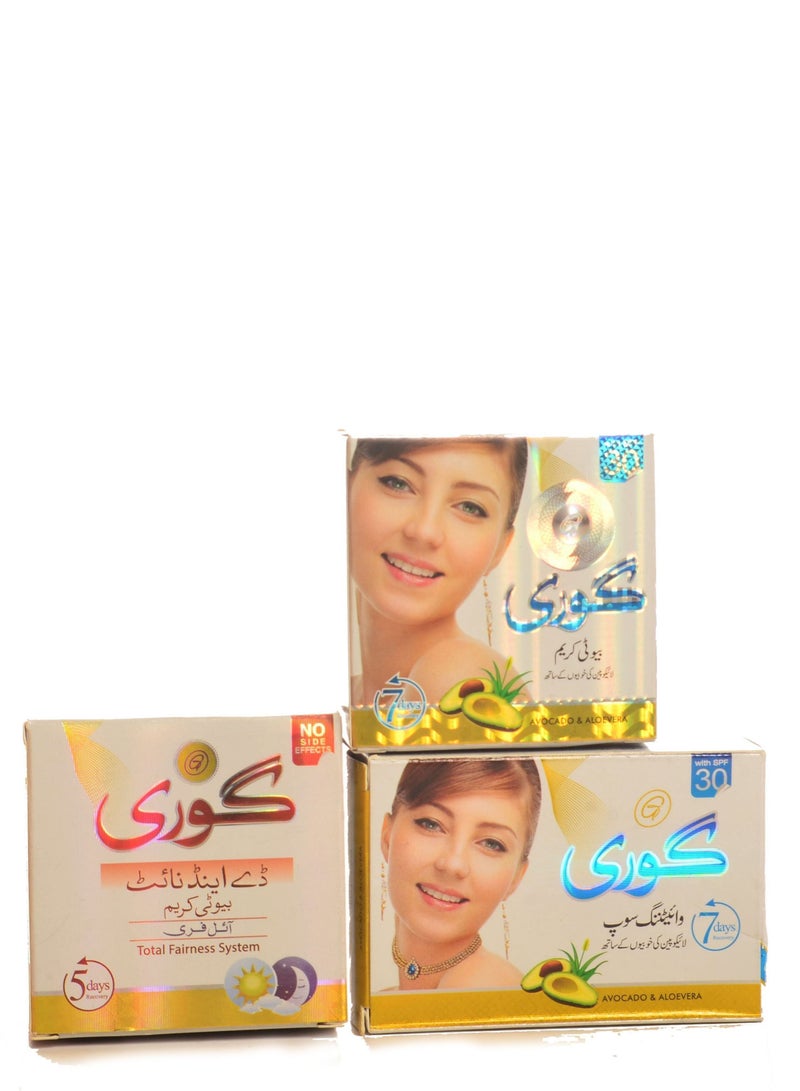 ميلانو مجموعة الجمال كوري 3قطع-كريم كوري افوكادو-كريم كوري ليلي نهاري-صابون 156جرامكوري - Image 2