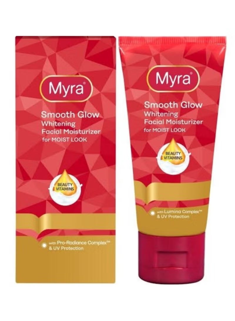 مايرا مرطب الوجه لتفتيح البشرة من مايرا سموث جلو، 40 مل - Image 1