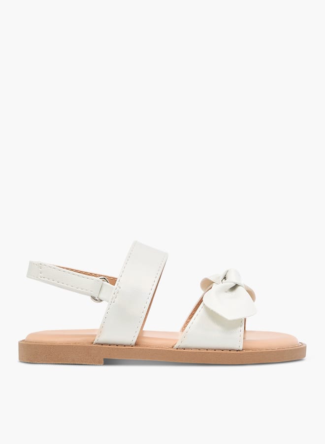 Flora Bella By Shoexpress Girls Bow Applique Sandals With Hook And Loop Closure  - Image 1