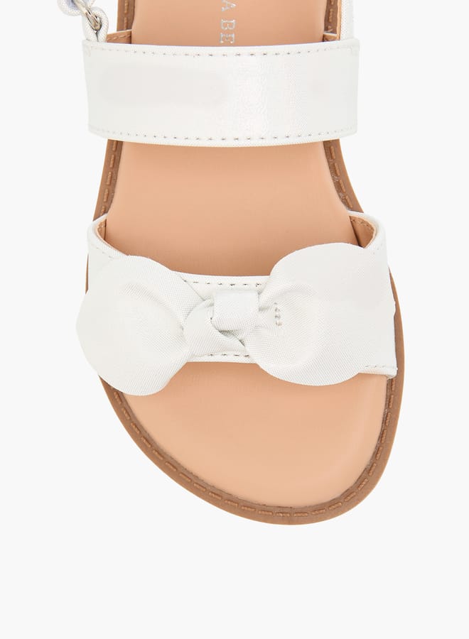 Flora Bella By Shoexpress Girls Bow Applique Sandals With Hook And Loop Closure  - Image 3