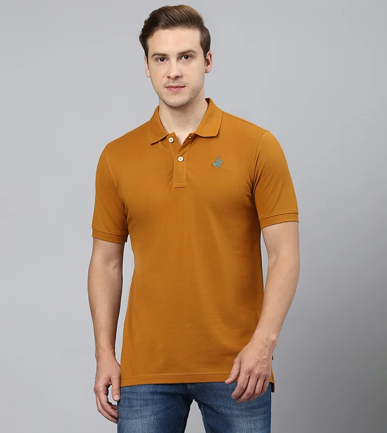 BEVERLY HILLS POLO CLUB Logo Detail Pique Polo T-Shirt