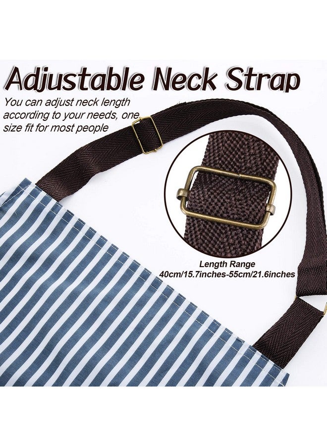 Satinior SATINIOR 3 Pieces Waterproof Bib Apron with Pockets Adjustable Cooking Aprons for Women Chef Adults Baking Cleaning(Black and Grey) - Image 3