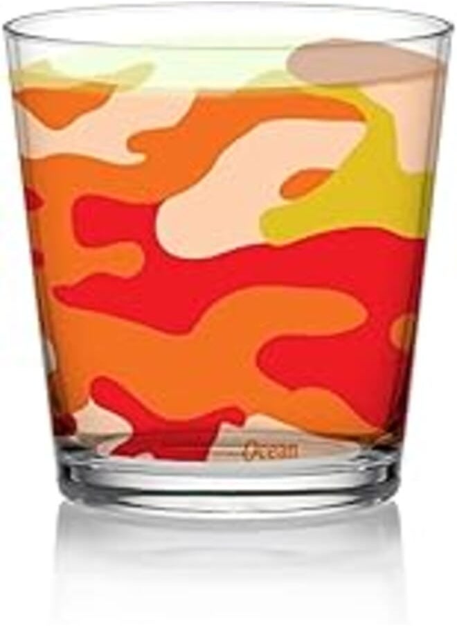Ocean - OCEAN GLASS CUP - VIVID MOTIF COLORS JUICE,SET OF 2,300 ML Ocean Vivid Motif Color Cup Set, 2 Pieces, 300 ml Capacity - Image 1