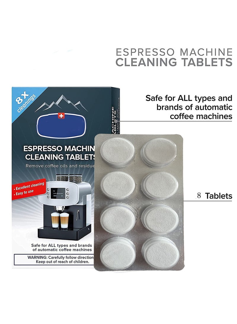 Generic - Machine Cleaning Tablet 8 Count Professional Espresso Machine Cleaner Descaling Tablets for Coffee Machines, Steam Ovens, Ovens, Ranges - Image 1