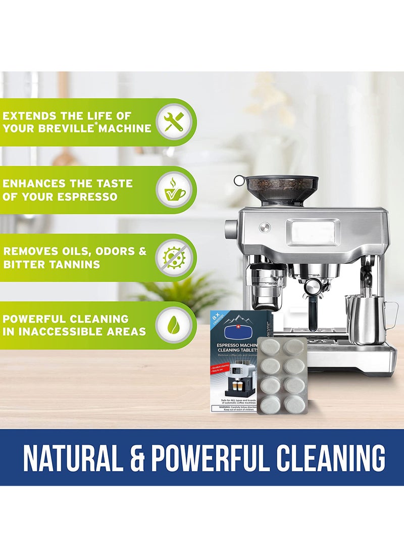 Generic - Machine Cleaning Tablet 8 Count Professional Espresso Machine Cleaner Descaling Tablets for Coffee Machines, Steam Ovens, Ovens, Ranges - Image 1