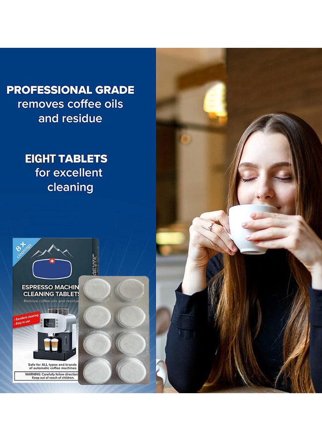 Generic - Machine Cleaning Tablet 8 Count Professional Espresso Machine Cleaner Descaling Tablets for Coffee Machines, Steam Ovens, Ovens, Ranges - Image 1