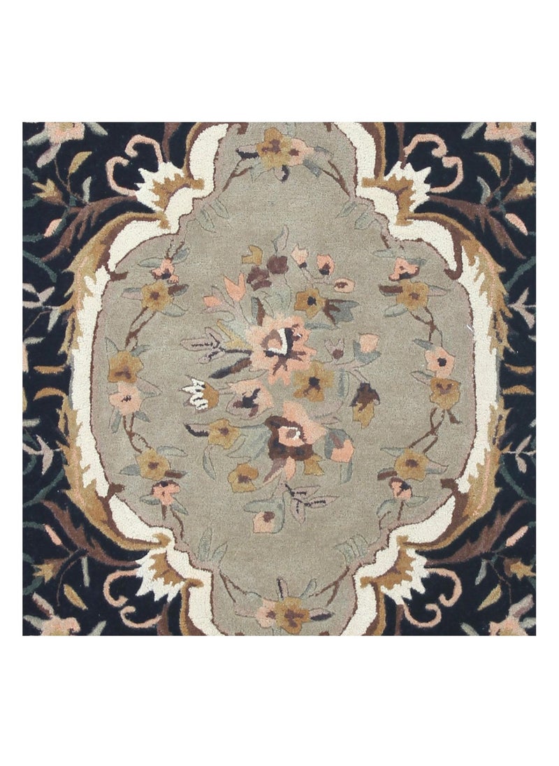 AURUM HOME AH011B Hand Tufted Area Traditional Carpet Interior Living Bedroom, Bedroom, Exhibition Area Cut Wool Pile, Rectangle  - Image 3