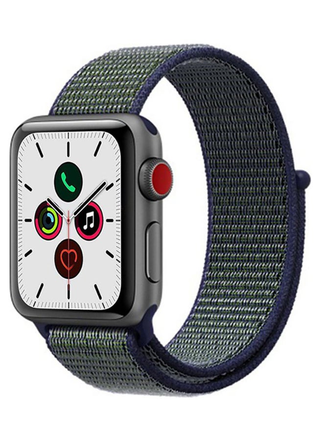 Alyashmac Solid Replacement Band For Apple Watch Series 5/4/3/2/1 Midnight Fog/Green - Image 1