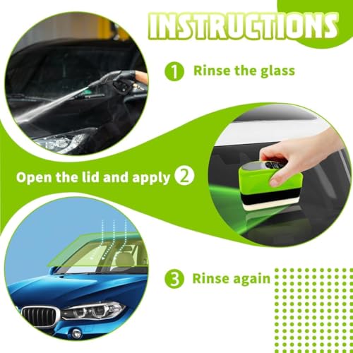 AARUX Oil Film Cleaning Brush 2.0 Upgrade | Automotive Windshield Cleaner Tool for Oil Film, Water Marks & Grime | 150ml Large Capacity, Reusable, Streak-Free Glass Shine for Car Windows & Mirrors - Image 4