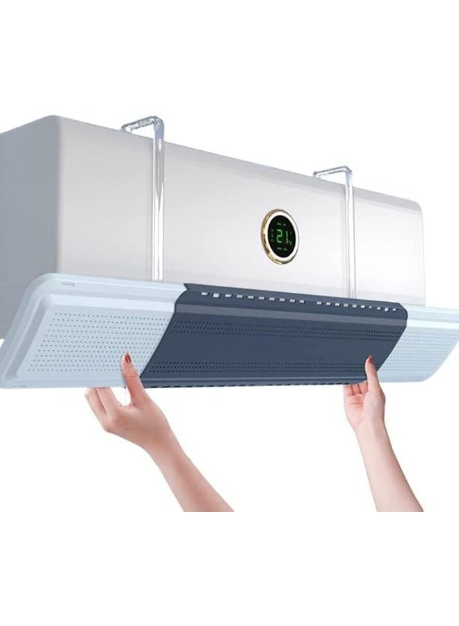 موجه هواء مكيف هواء قابل للسحب، موجه هواء مكيف هواء قابل للتعديل عالميًا، غطاء موجه هواء قابل للسحب، حواجز مضادة للرياح، واقي زجاجي ضد الهواء المباشر، دليل هواء - Image 1