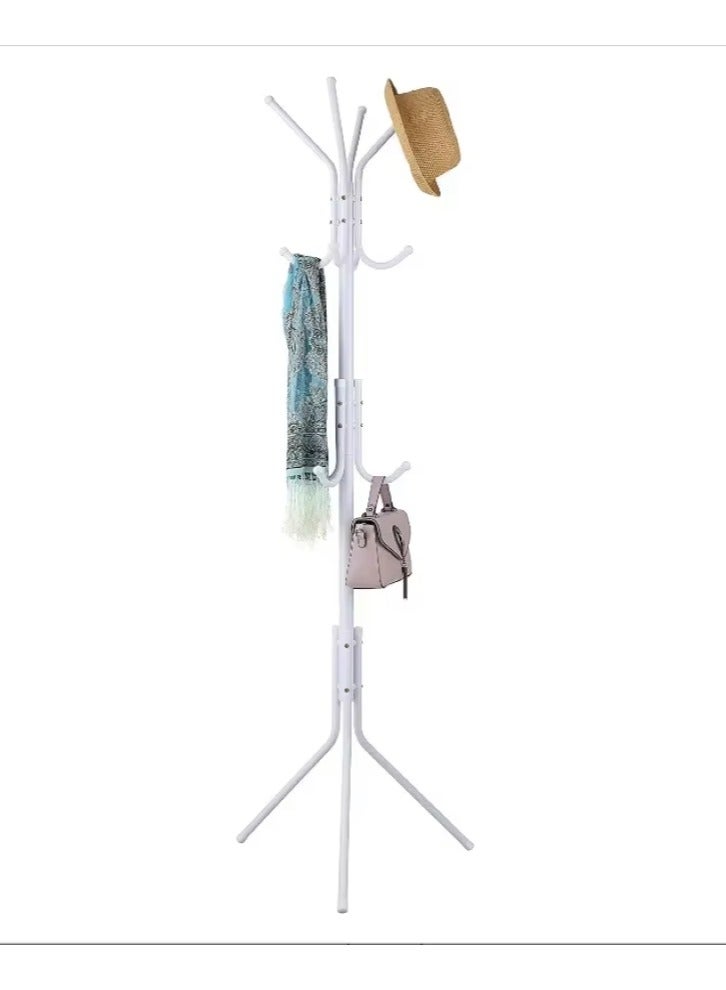 إسكدنيا شماعة ملابس معدنية متعددة الوظائف,رف معاطف عالي الجودة قائم بذاته مع 8 خطافات لغرفة النوم والرواق والمدخل والمكتب للقبعات والمعاطف والاوشحة وحقائب اليد - Image 5