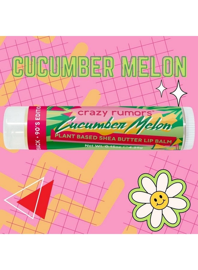 crazy rumors Throwback 90'S Mix Lip Balm 4Pack Mix (Cucumber Melon Blue Razzberry Kiwi Strawberry Orange Pop!) 100% Natural Vegan Plantbased Made In Usa - Image 2