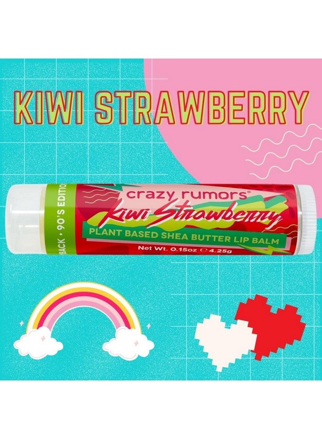 crazy rumors Throwback 90'S Mix Lip Balm 4Pack Mix (Cucumber Melon Blue Razzberry Kiwi Strawberry Orange Pop!) 100% Natural Vegan Plantbased Made In Usa - Image 3