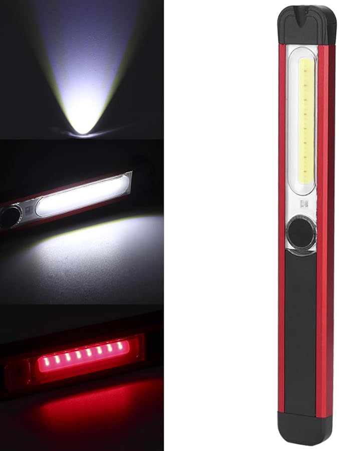 مصباح عمل LED بقابس USB قابل لإعادة الشحن مع مغناطيس وبطارية 500 مللي أمبير للتخييم والمشي لمسافات طويلة والصيانة - Image 5