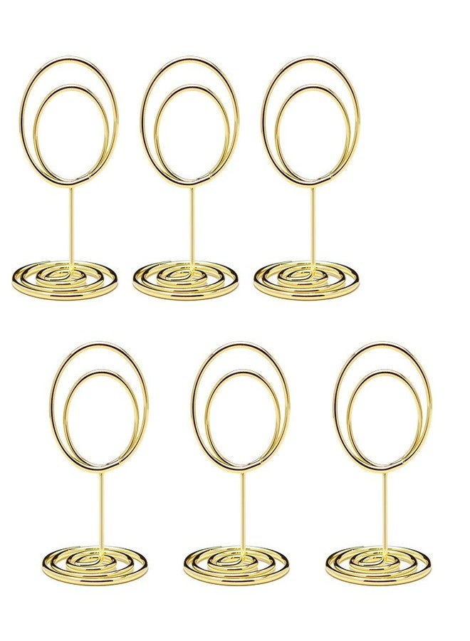Jofefe 20pcs Mini Place Card Holders, Cute Table Number Holders, Small Size Table Card Holder Tables Number Stands, Wire Photo Picture Menu Clips for Wedding centerpieces, Anniversary Party (Gold) - Image 1
