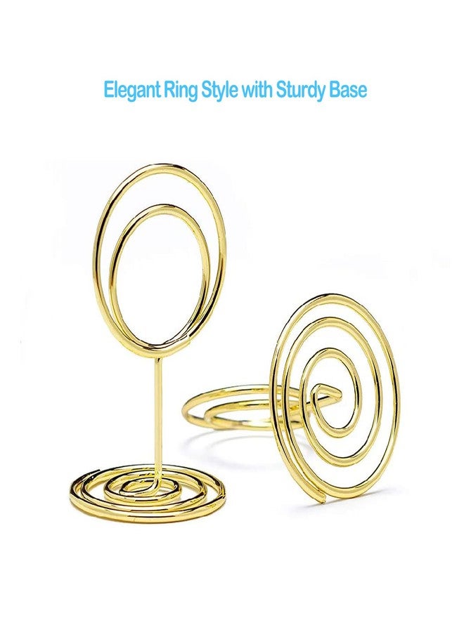 Jofefe 20pcs Mini Place Card Holders, Cute Table Number Holders, Small Size Table Card Holder Tables Number Stands, Wire Photo Picture Menu Clips for Wedding centerpieces, Anniversary Party (Gold) - Image 4