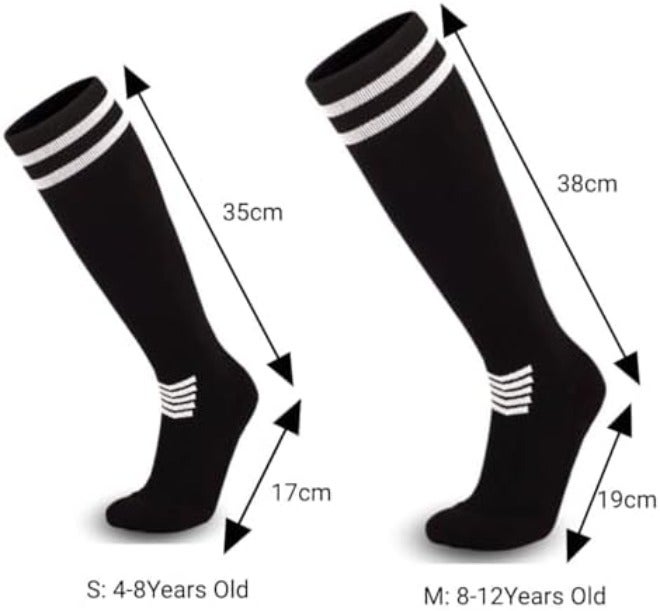 HZYH Kids Soccer Socks, Toddler Soccer Socks, Boys Girls Athletic Socks, Youth Knee High Socks, 4-12Years, 3 Paris - Image 2