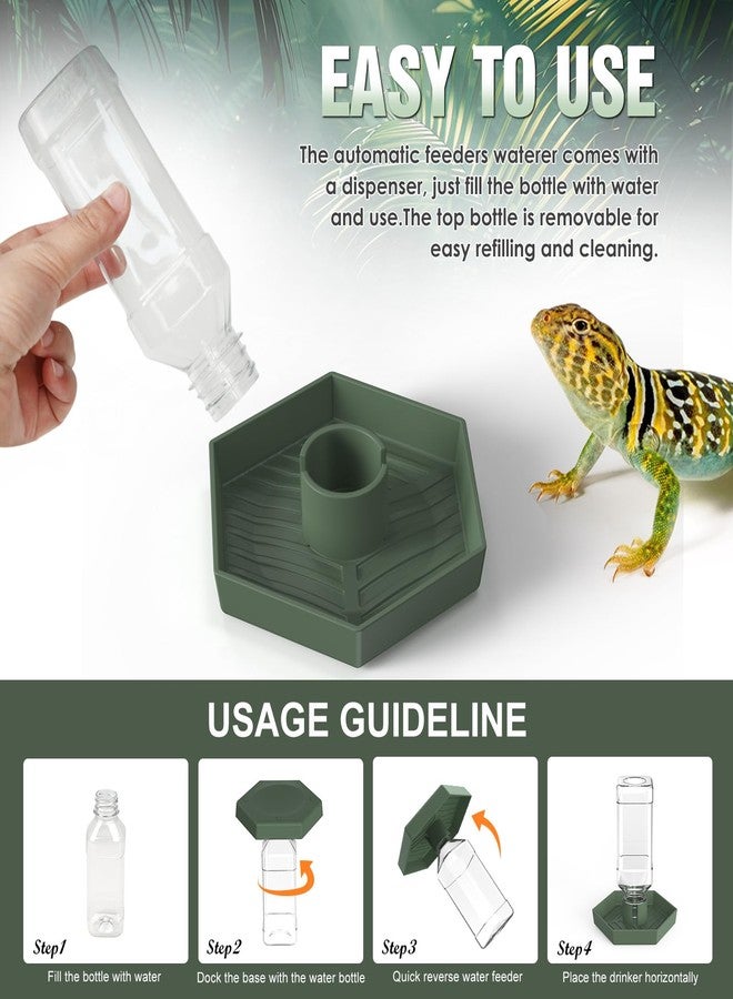 NOMOY Reptile Water Dispenser-Bearded Dragon Water Bowl - Small Water Dish for Tortoise - Bowls for Reptiles & Amphibians (S) - Image 2