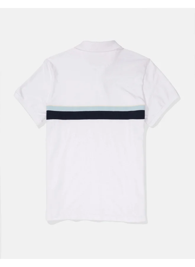 American Eagle Collered Logo Detail Polo Shirt