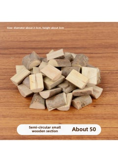 Branch Trunk Decoration Landscape Creative Diy Handmade Model Material Log Small Stick Round Wood Chip Solid Wood Photo Frame-Color:The Height Of The Small Semicircle Wood Section Is About 3cm