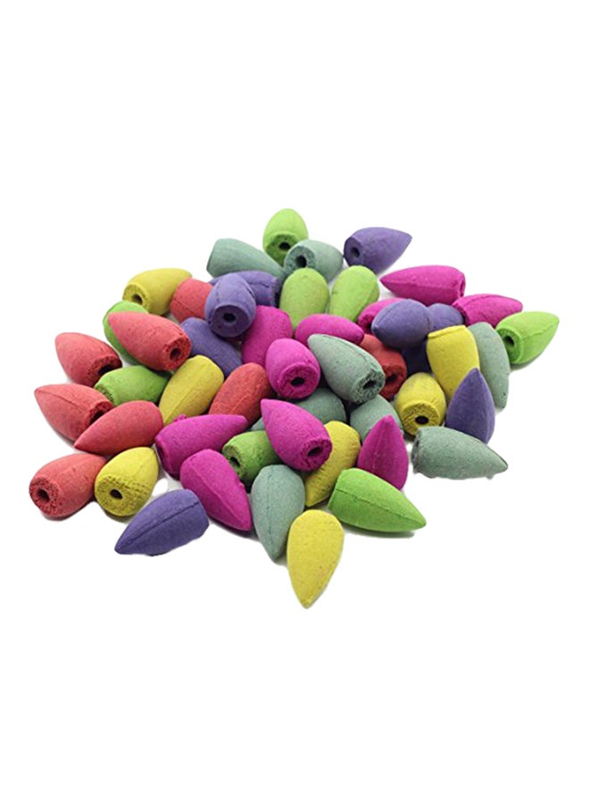 50-Piece Back Flow Aromatherapy Cones Multicolour 2.7x1.5cm