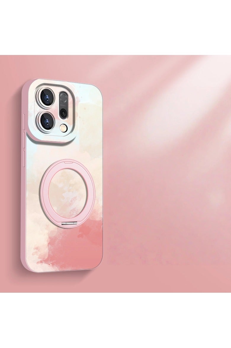 general Compatible with OPPO Reno14 Pro phone case, customised colourful design, 360-degree rotating stand, full-coverage protective case. - Image 1