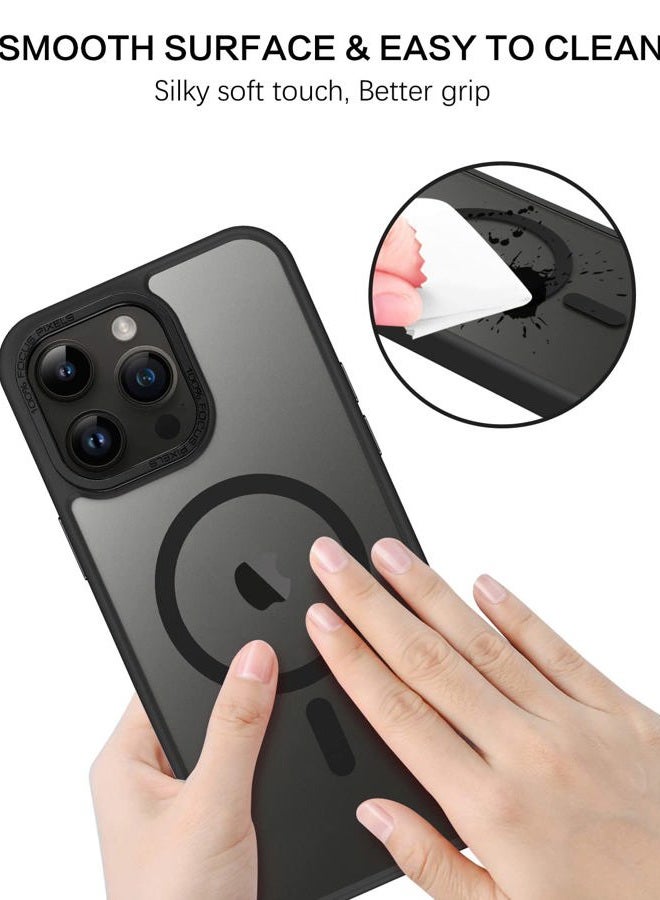 BENTOBEN for iPhone 13 Pro Max Phone Case,iPhone 13 Pro Max Magnetic Case [Compatible with MagSafe] Translucent Matte Shockproof Women Men Girl Protective Case Cover for iPhone 13 Pro Max 6.7",Black - Image 5