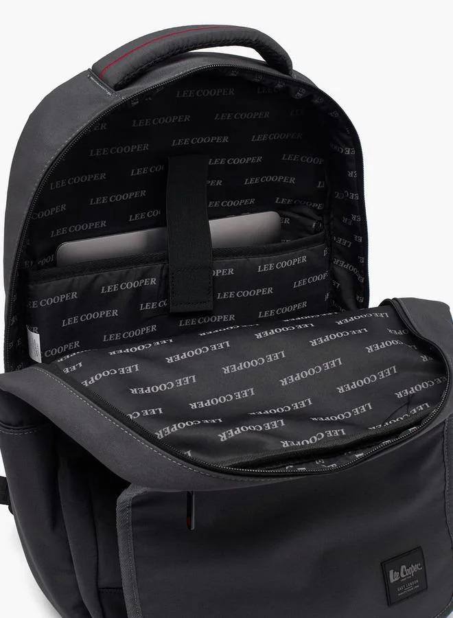 Lee Cooper GREY Solid School Backpack For Kids 13+ Years With Padded Laptop Sleeve  | Best Price UAE