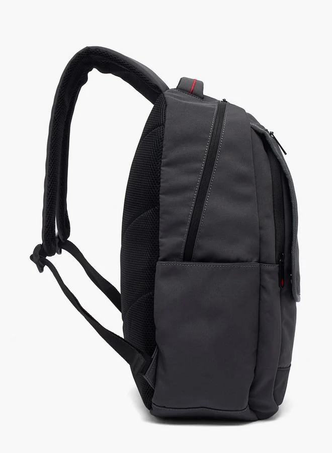 Lee Cooper GREY Solid School Backpack For Kids 13+ Years With Padded Laptop Sleeve  | Best Price UAE